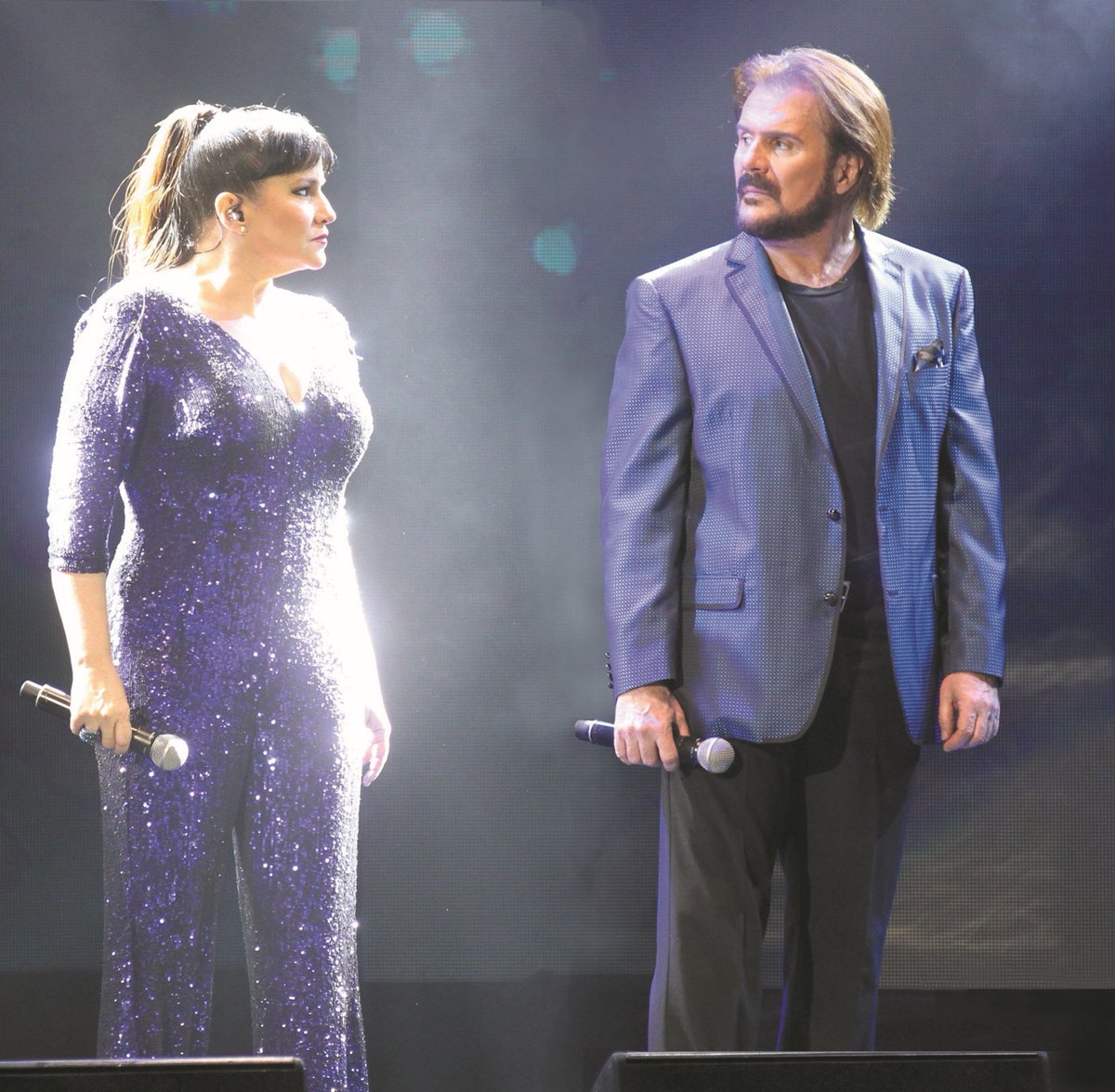 Pimpinela durante una actuación en el Luna Park de Buenos Aires. Fotografía de archivo, no del concierto de 2026.