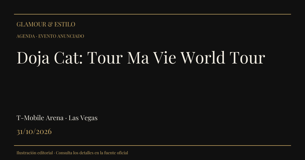 Portada editorial: Doja Cat: Tour Ma Vie World Tour