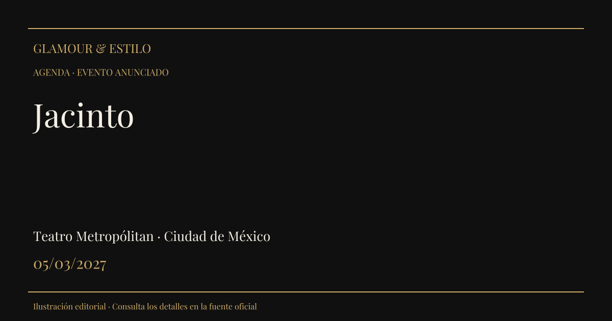 Portada editorial: Jacinto