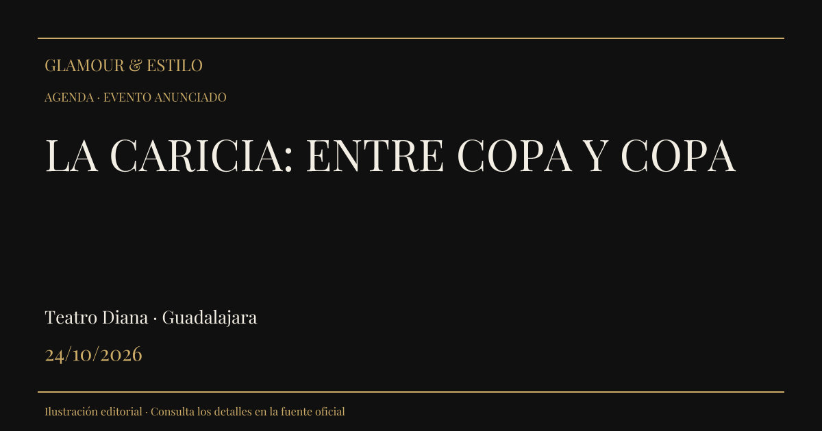 Portada editorial: LA CARICIA: ENTRE COPA Y COPA