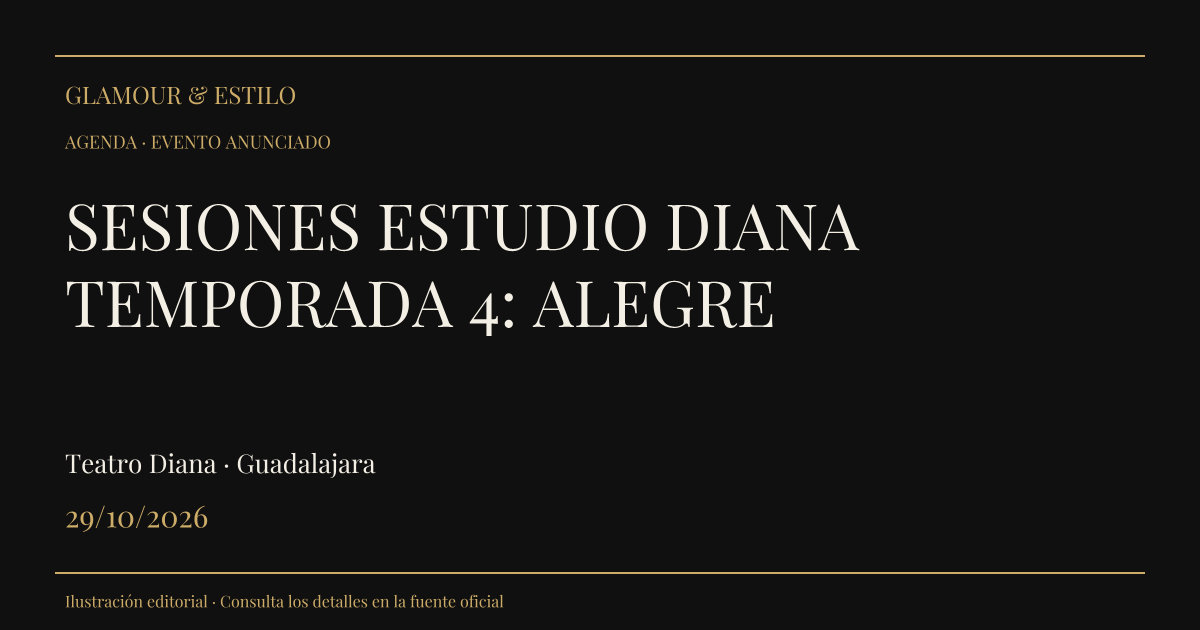 Portada editorial: SESIONES ESTUDIO DIANA TEMPORADA 4: ALEGRE